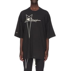 릭 오웬스 남성 모던 블랙 반팔티 - Rick Owens Mens Black Short s…