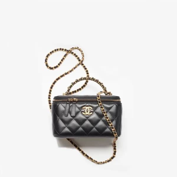 샤넬 여성 블랙 탑핸들 - Chanel Womens Black Top Handle - ch… - 1