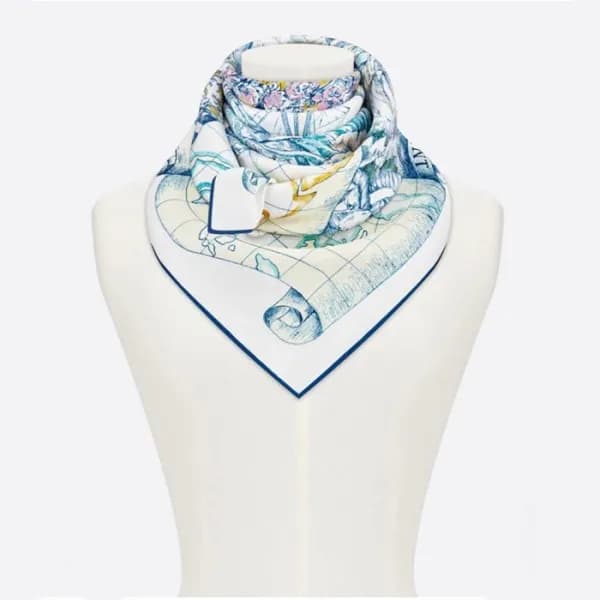 디올 여성 블루 스카프 - Dior Womens Blue Scarf - di869x - 1