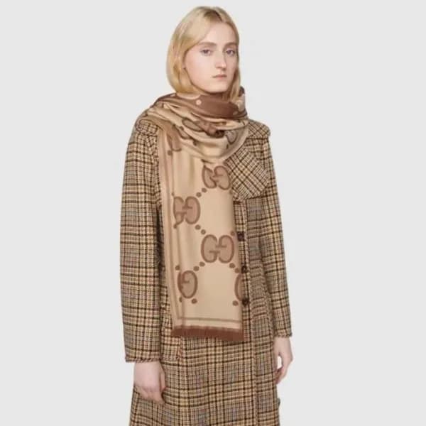 구찌 여성 카멜 스카프 - Gucci Womens Camel Scarf - gu1383x - 1