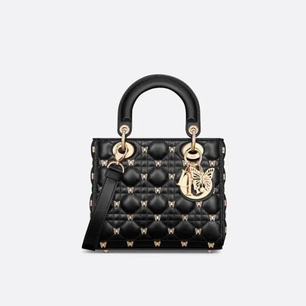 디올 여성 블랙 레이디 백 - Dior Womens Black Lady Bag - dib4… - 1
