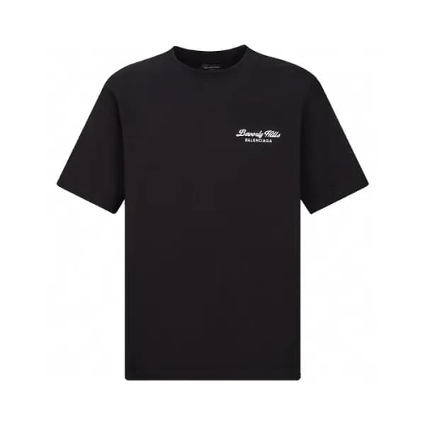 발렌시아가 남성 블랙 반팔 티셔츠 - Balenciaga Mens Black Tshirts… - 1
