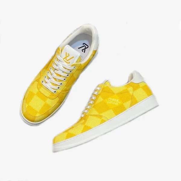 루이비통 남성 옐로우 스니커즈 - Louis vuitton Mens Yellow Sneak… - 1