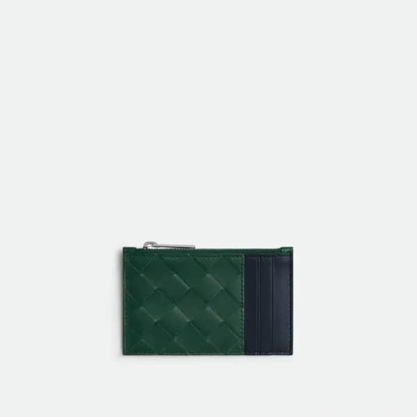 보테가베네타 남성 그린 카드 지갑 - Bottega Veneta Mens Green Car… - 1