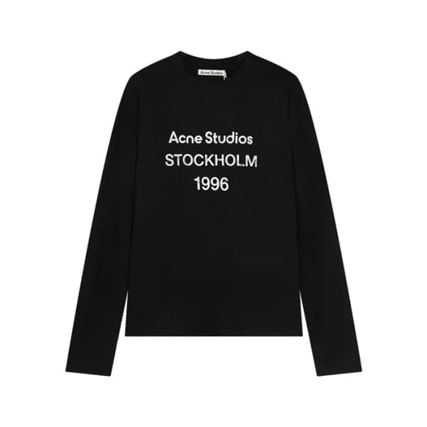 아크네 남/녀 라운드 긴팔티 - Acne Unisex Round Tshirts - anc1… - 1