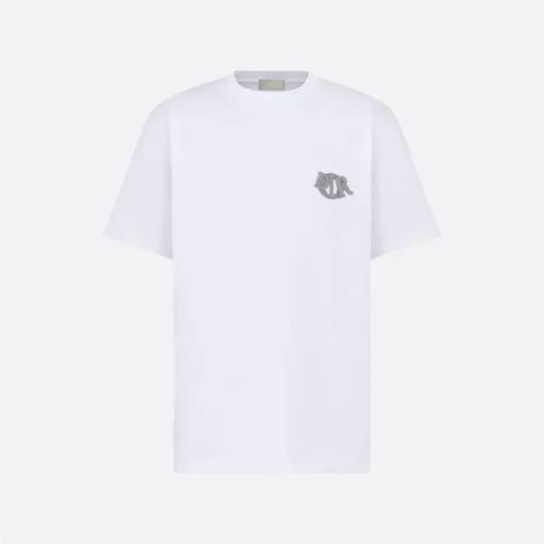 디올 남성 라운드 반팔 티셔츠 - Dior Mens White Tshirt - dic460… - 1