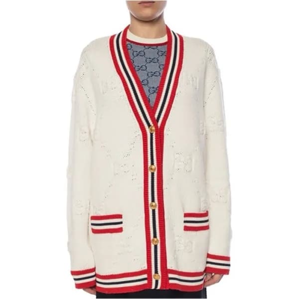 구찌 여성 브이넥 가디건 - Gucci Womens V-neck Cardigan - guc… - 1