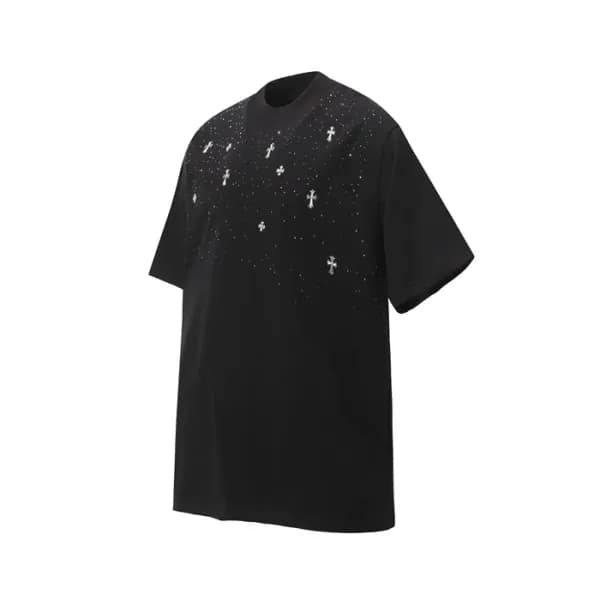 크롬하츠 남성 라운드 반팔티 - Chrom Hearts Mens Round Tshirt -… - 1
