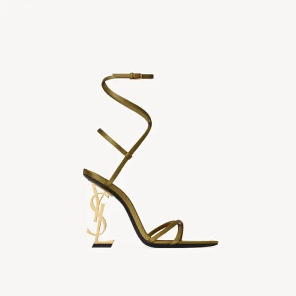 입생로랑 여성 새틴 크레이프 소재 오피움 샌들 - Saint Laurent Womens O… - 1