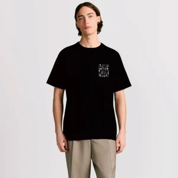디올 남성 라운드 반팔 티셔츠 - Dior Mens Round Tshirt - dic679… - 1
