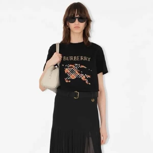 버버리 여성 반팔 티셔츠 - Burberry Womens Round Tshirt - buc… - 1
