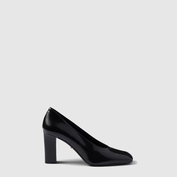 프라다 여성 브러시드 가죽 펌프스 - Prada Womens Brushed Leather … - 1