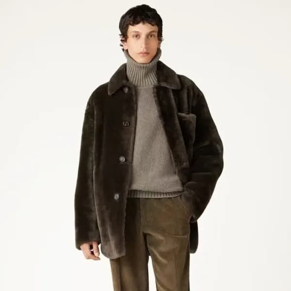 로로피아나 남성 양면 가죽 자켓 - Loro Piana Mens Leather Jacket… - 1