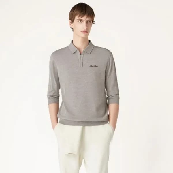 로로피아나 남성 폴로 스웨터 - Loro Piana Mens Polo Sweater - l… - 1