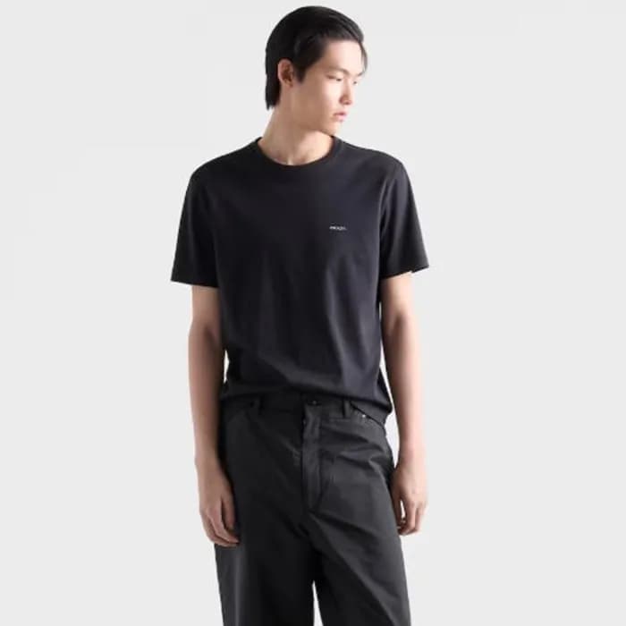 프라다 남성 라운드 반팔티 - Prada Mens Round Tshirt - prc1377… - 1