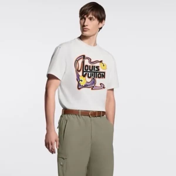 루이비통 남성 라운드 반팔티 - Louis vuitton Mens Round Tshirt … - 1