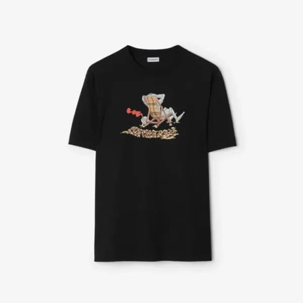 버버리 남성 비치 나이트 크루넥 티셔츠 - Burberry Mens Beach Knight… - 1