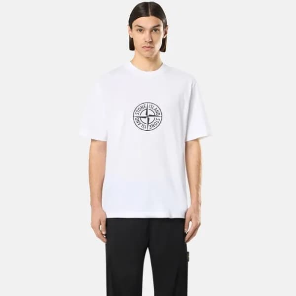 스톤아일랜드 남성 라운드 반팔 티셔츠 - Stone Island Mens Round Tsh… - 1
