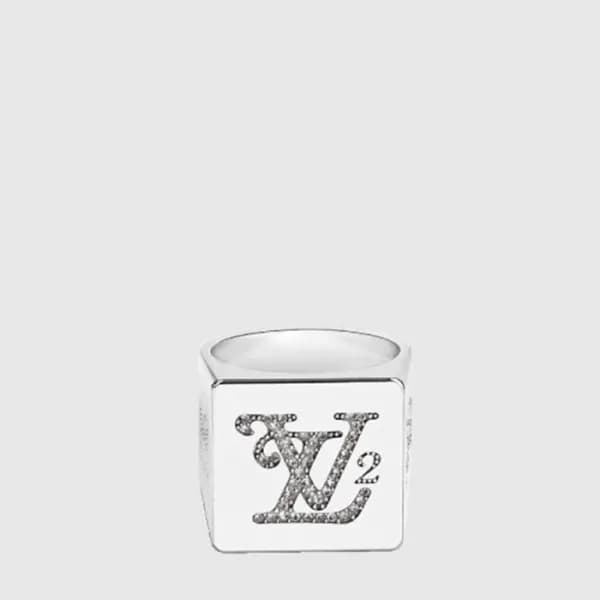 루이비통 x 니고 남성 스퀘어드 스트라스 링 - Louis vuitton x Nigo M… - 1