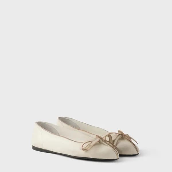 프라다 여성 가죽 발레리나 - Prada Womens Leather Ballerina - … - 1