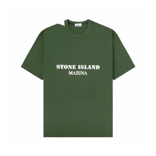 스톤아일랜드 남성 라운드 반팔 티셔츠 - Stone Island Mens Round Tsh… - 1