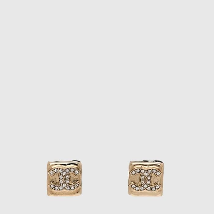 샤넬 여성 CC 스퀘어 크리스탈 이어링 - Chanel Womens CC Square Cr… - 1