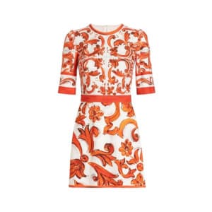 돌체앤가바나 여성 마졸리카 프린트 숏 드레스 - Dolce&Gabbana Womens Ma…