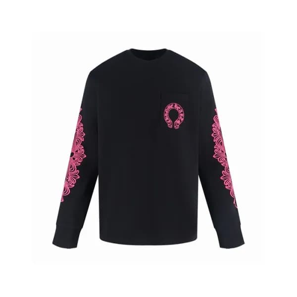 크롬하츠 남성 라운드 긴팔티 - Chrome Hearts Mens Round Tshirt … - 1