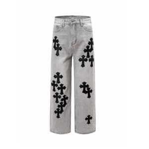 크롬하츠 남성 트렌디 청바지 - Chrom Hearts Mens Trendy Jeans -…
