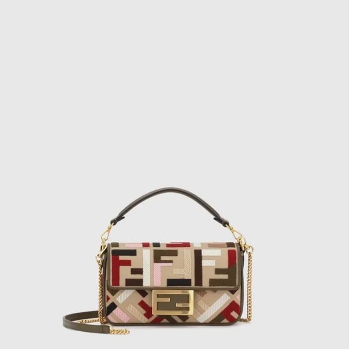 펜디 여성 FF 바게트 미니 백 - Fendi Womens FF Baguette Mini Bag - feb17057x - 1