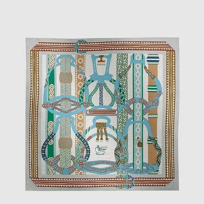 에르메스 여성 스퀘어 숄 - Hermes Womens Fantaisie dEtriers Shawl - acc8796x - 1