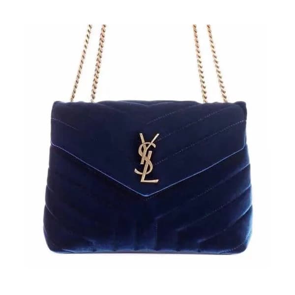 Saint Laurent Women Velvet Small Chain Shoulder Ba… - 1