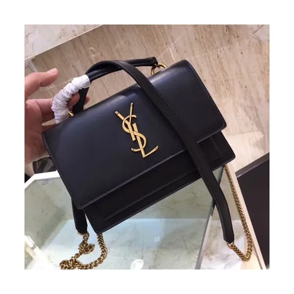 Saint Laurent Women Sunset Monogram Mini Chain Sho… - 1