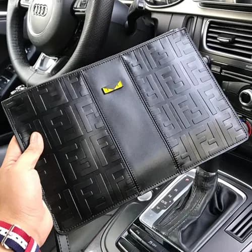 Fendi Leather Monster Eye Clutch Bag - 펜디 레더 몬스터 … - 1