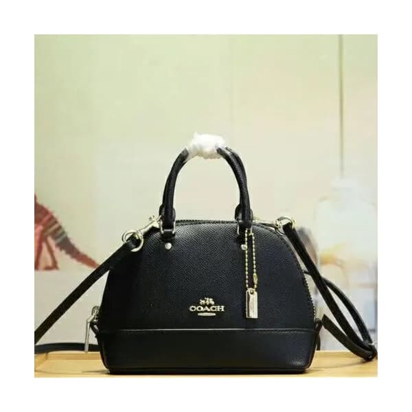 Coach Leather Mini Tote Shoulder Bag,16cm - 코치 레더 … - 1
