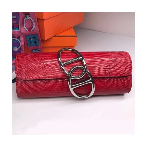 Hermes Egee Crocodile Leather Clutch Bag - 에르메스 에… - 1