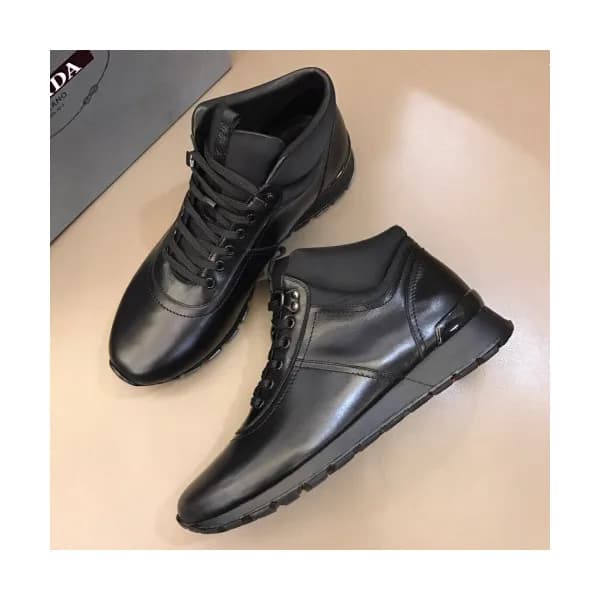Prada 2018 Mens Leather High-top Sneakers - 프라다 남성… - 1