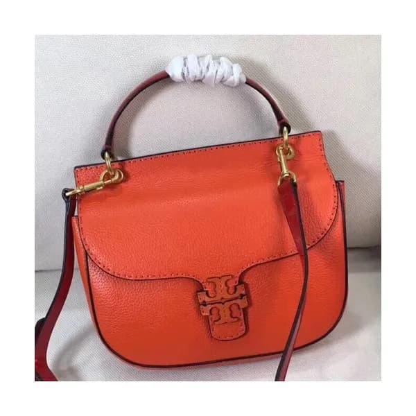 Tory Burch Mcgraw Satchel Leather Tote Shoulder B… - 1