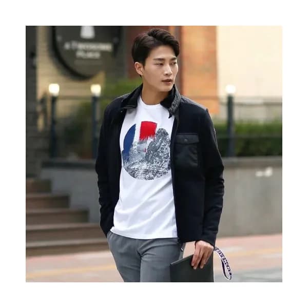 Mocler 2019 Mens Crew - neck Cotton Short Sleeved … - 1