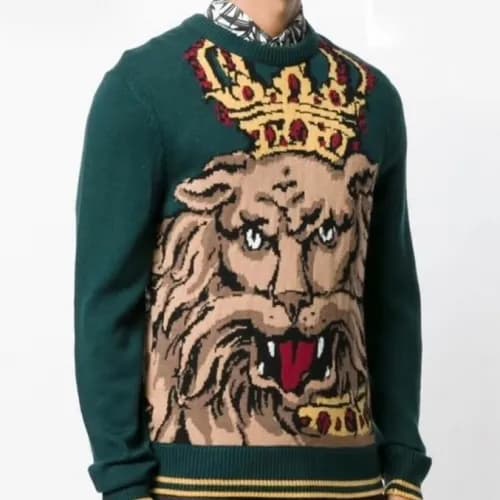Dolce&Gabbana Mens Lion Intarsia Sweaters - 돌체앤가바나… - 1