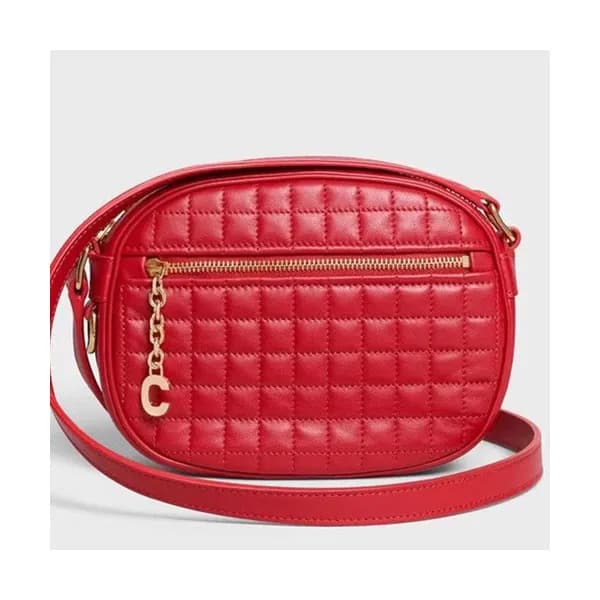 Celine 2019 Leather C Small Shoulder Bag,17CM - 셀린… - 1