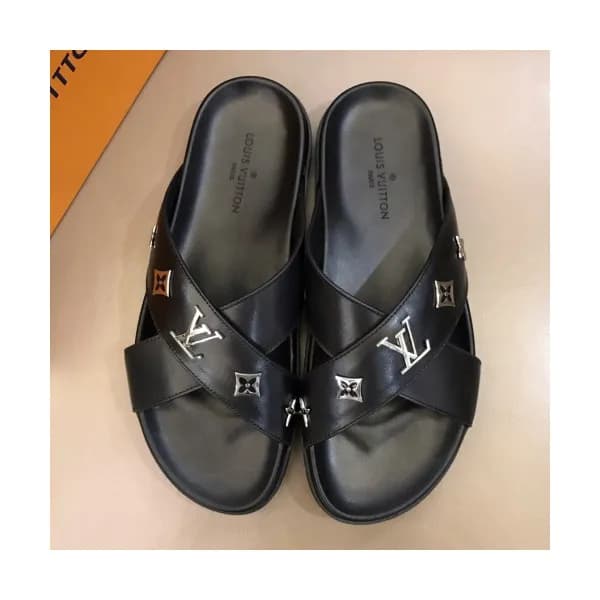 Louis Vuitton 2019 Mens Initial Metal Logo Leather… - 1