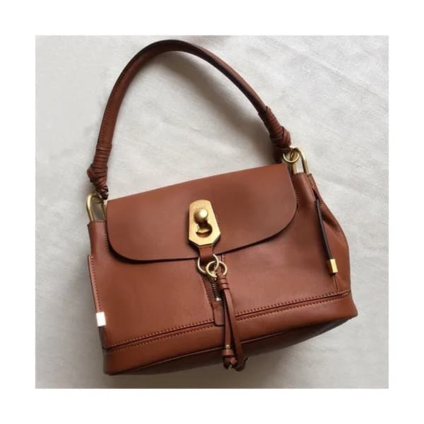 Chole 2019 Owen Leather Tote Shoulder Bag, 32cm - … - 1