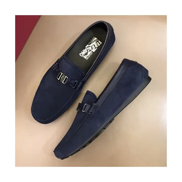 Ferragamo 2019 Mens Metal Logo Leather Loafer - 페라… - 1