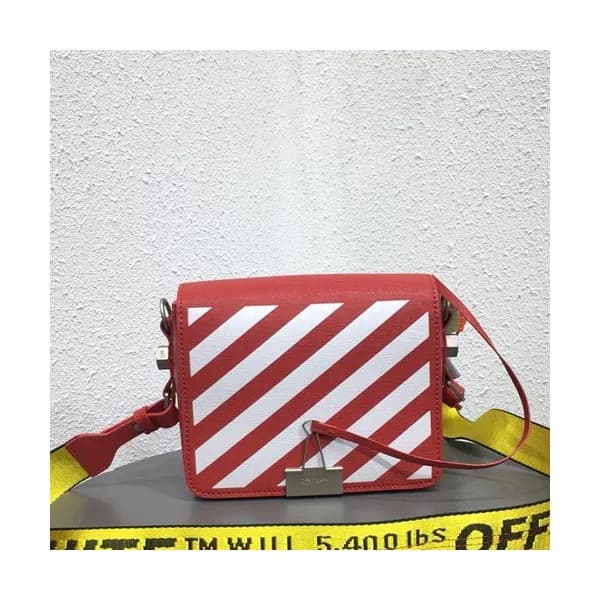 Off White 2019 Leather Binder Clip Shoulder Bag,19… - 1