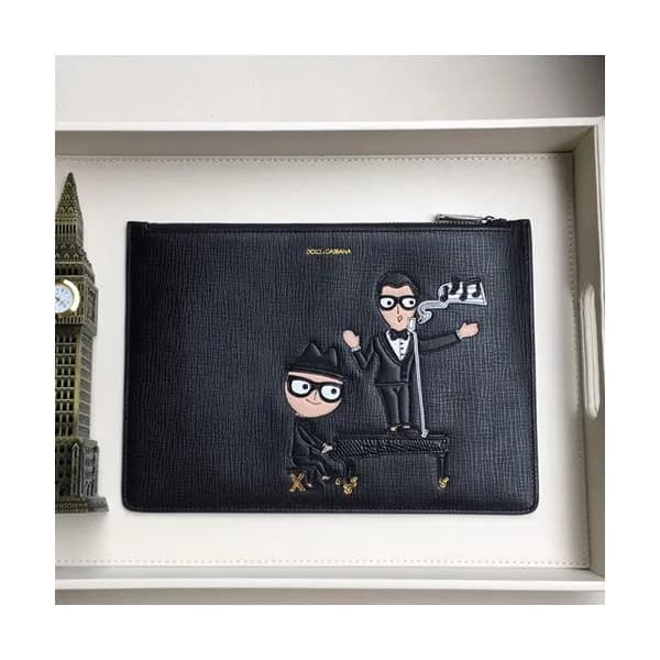Dolce&Gabbana 2019 Leather Clutch Bag ,27CM - 돌체 앤… - 1