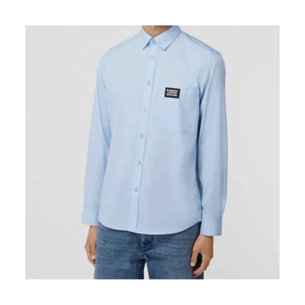 Burberry 2019 Mens Vintage Logo Slim Fit Cotton sh… - 1