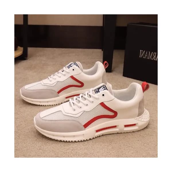 Armani 2019 Mens Leather Sneakers - 알마니 2019 남성용 … - 1