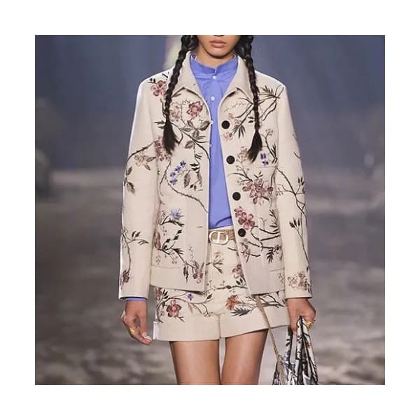 Dior Womens Flower Linen Short Skirt - 디올 여성 플라워 린… - 1
