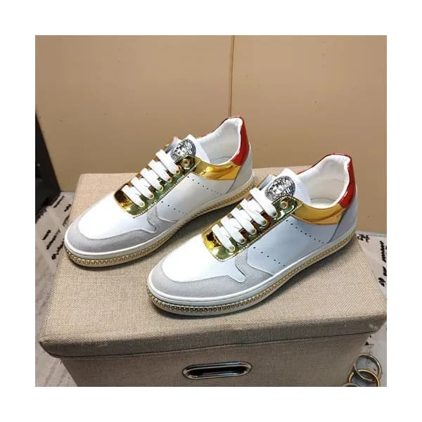 Versace 2019 Mens Leather Sneakers - 베르사체 2019 남성용… - 1